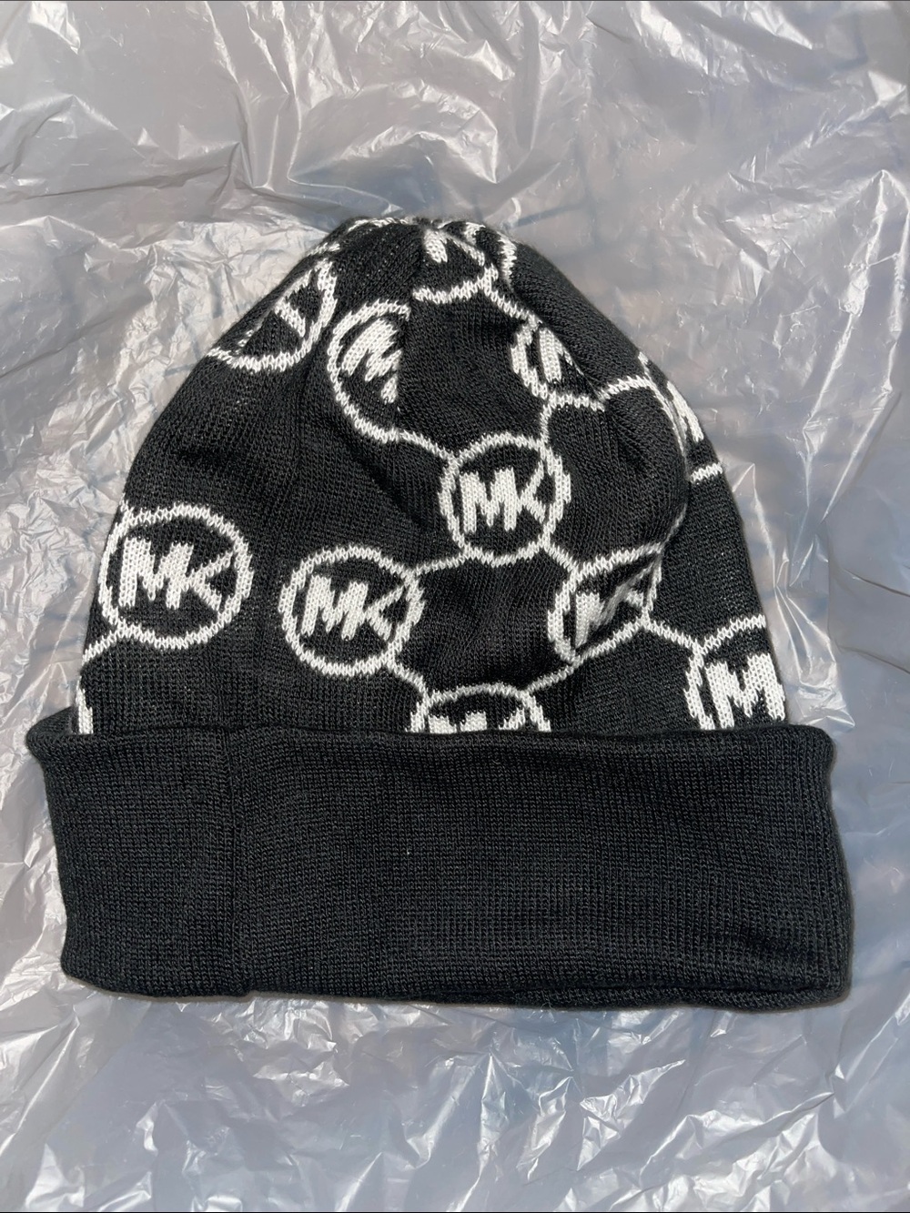 Michael Kors Woman Logo Hat One Size Black & White